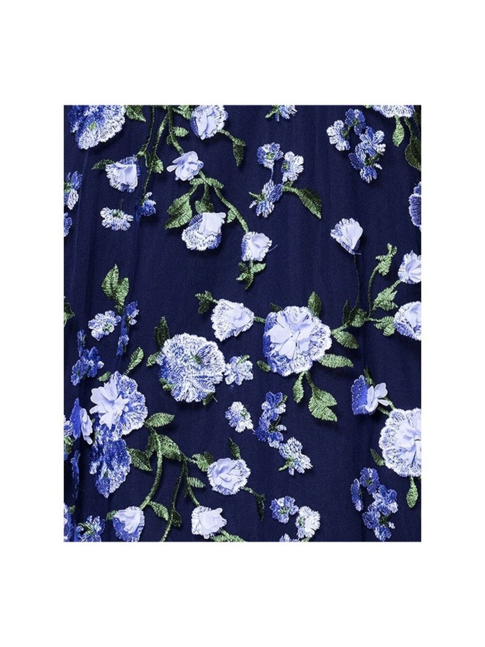 XSCAPE Women's Floral Embroidered Sleeveless Fit & Flare Dress Blue Size 10 $259 - Picture 5 of 5